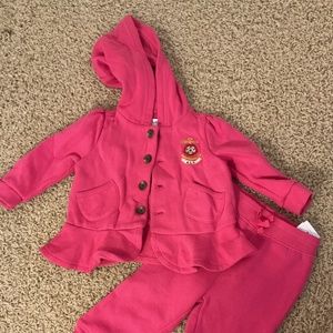 Ralph Lauren Infant Full-Zip Hoodie & Pant Set